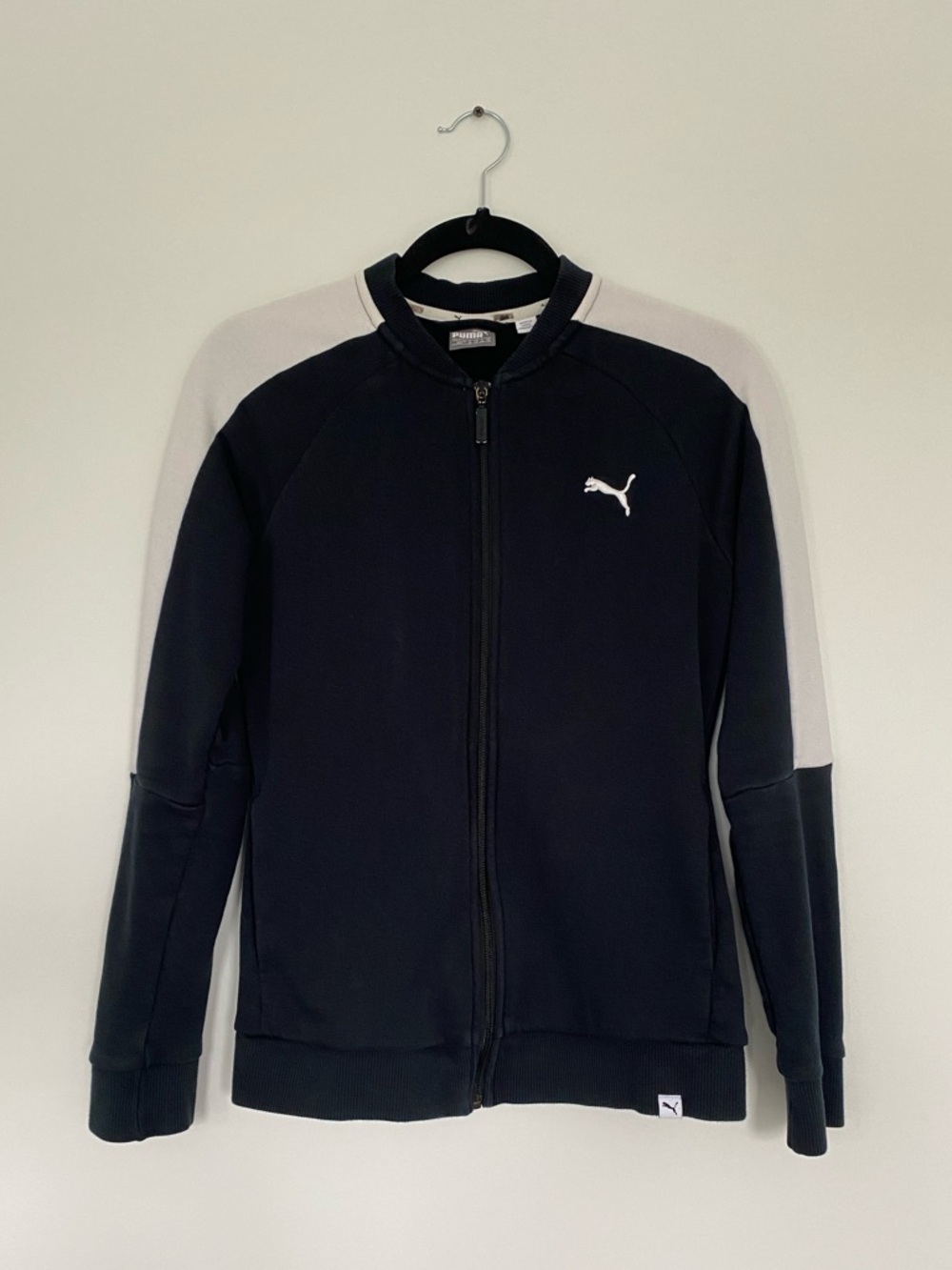 Puma Black Jacket with White Shoulder Panels